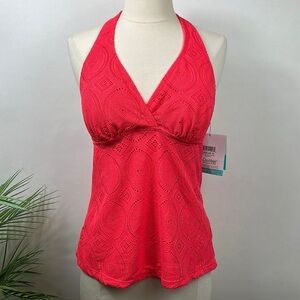 NWT Coolibar Crochet Halter Tankini Medium UPF 50+